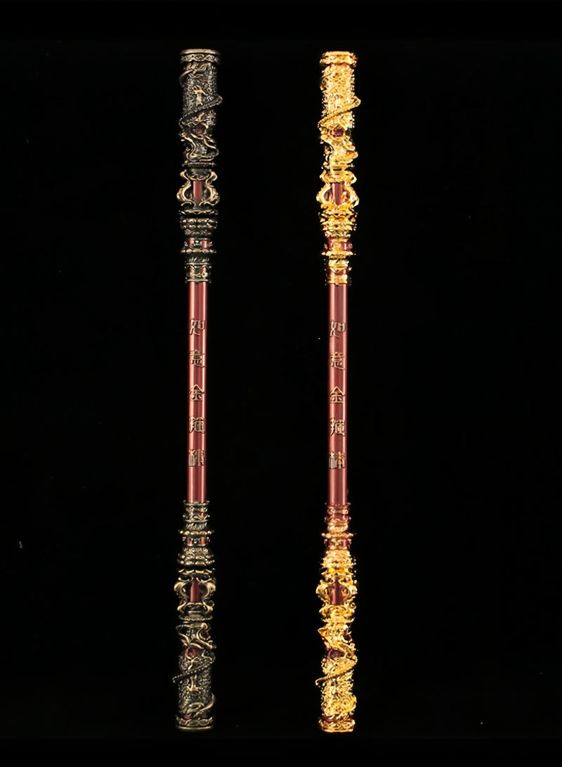 nihao Black Myth Wukong Game Monkey King Ruyi Golden Hoop Alloy Metal Crafts Ornaments, Gold, 30 CM  - Image 2