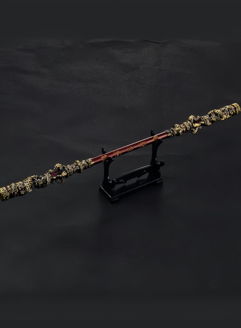 nihao Black Myth Wukong Game Monkey King Ruyi Golden Hoop Alloy Metal Crafts Ornaments, Gold, 30 CM  - Image 5
