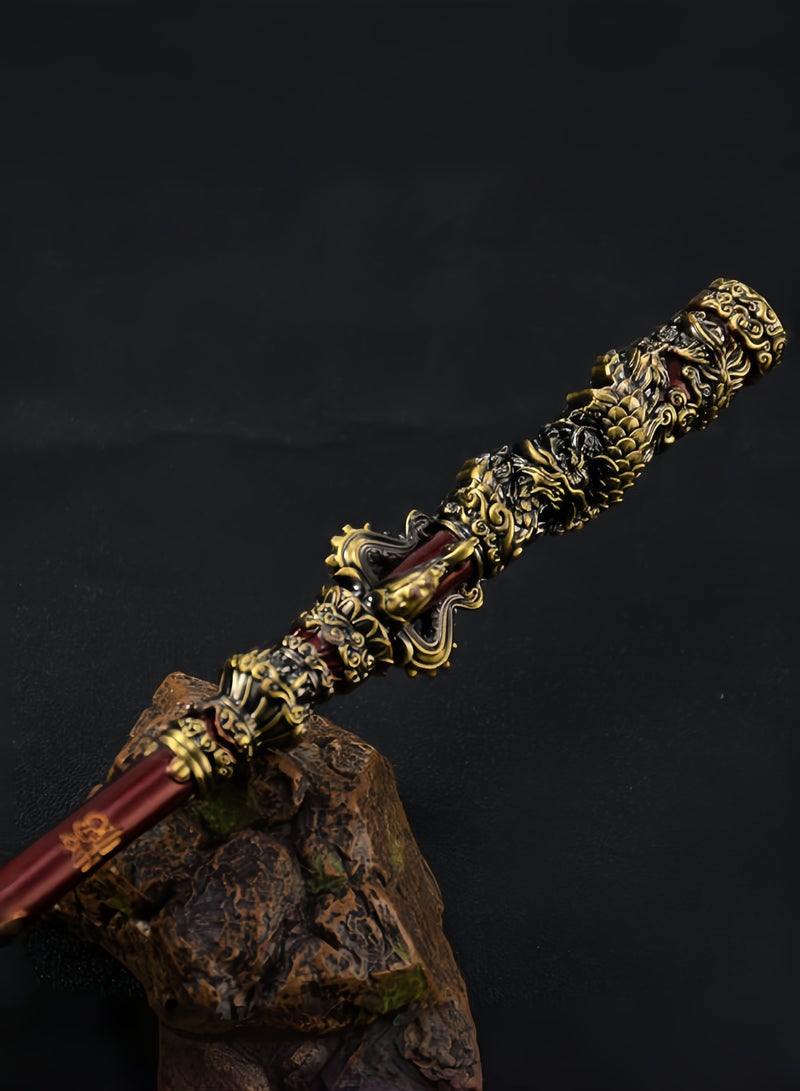 nihao Black Myth Wukong Game Monkey King Ruyi Golden Hoop Alloy Metal Crafts Ornaments, Gold, 30 CM  - Image 3