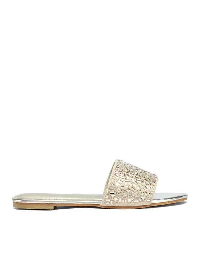 FYOR Geometric Embellished Flat Sandal MY 376