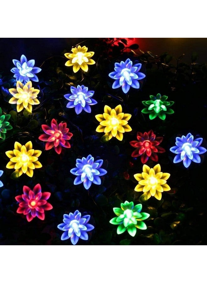 fizzytech fizzytech Plastic 15 LED Lotus Multi String Lights of Home Decoration Diwali Light for Party Birthday Diwali Christmas Navratri Valentine Gift Home Decoration Light (15 LED Lotus Multi)  - Image 1