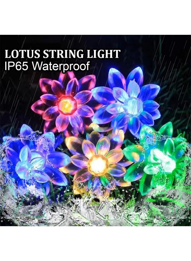 fizzytech fizzytech Plastic 15 LED Lotus Multi String Lights of Home Decoration Diwali Light for Party Birthday Diwali Christmas Navratri Valentine Gift Home Decoration Light (15 LED Lotus Multi)  - Image 2