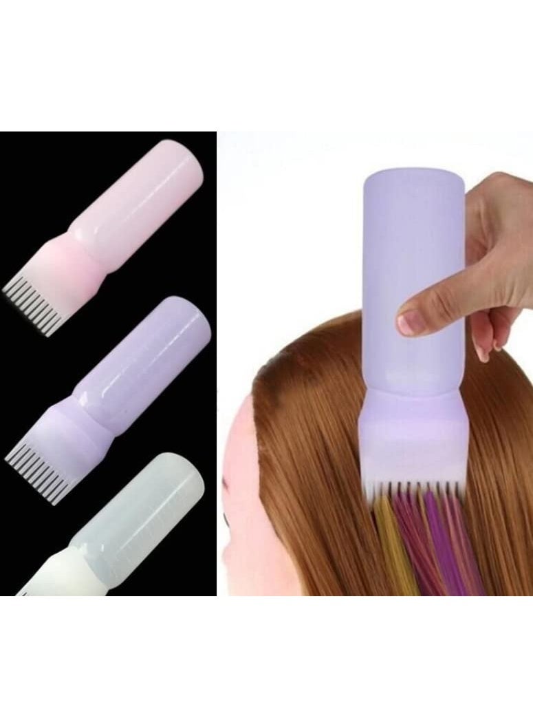 Red Blossom 2-Pack Root Comb Applicator Bottles – 6 oz Hair Dye Bottles with Graduated Scale | Clear Squeeze Bottles with Applicator Brush for Hair Color, Oils & Treatments  - Image 3