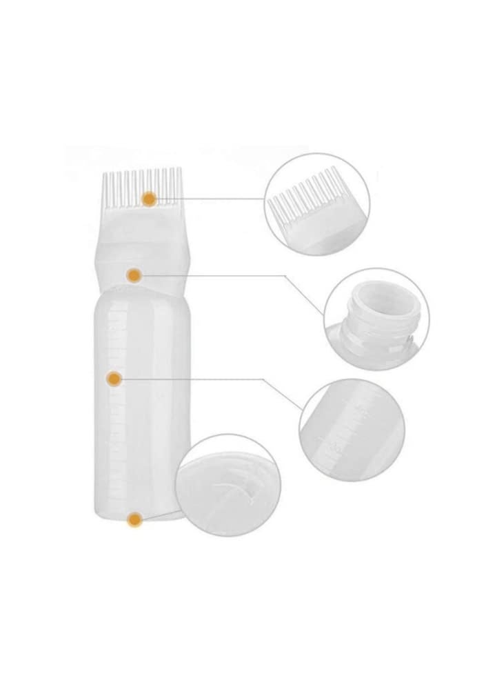 Red Blossom 2-Pack Root Comb Applicator Bottles – 6 oz Hair Dye Bottles with Graduated Scale | Clear Squeeze Bottles with Applicator Brush for Hair Color, Oils & Treatments  - Image 4