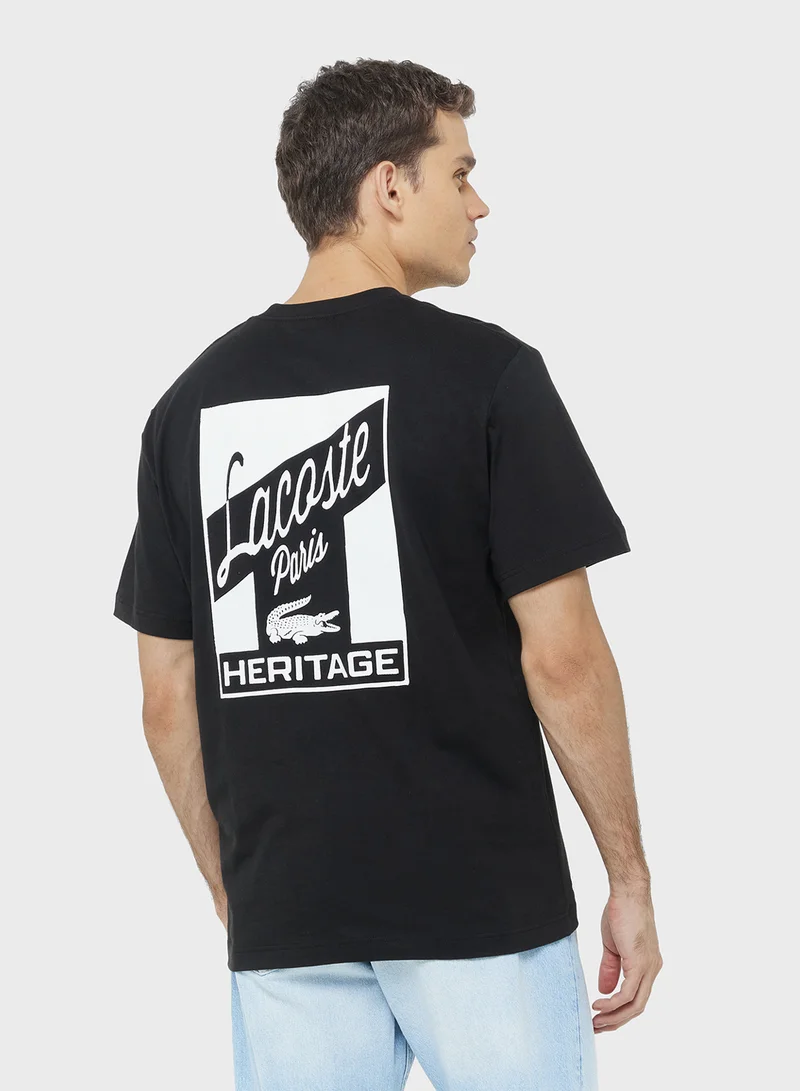 لاكوست Classic Fit Crew Neck T-Shirt