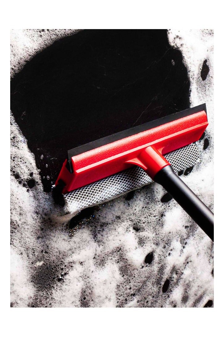 Chase Up Window Squeegee for Car Windows, 2-in-1 Window Cleaner for Car Windshield, Gas Station, Shower, and Glass | Auto Squeegee with 17.5" Handle, 8" Soft Rubber Blade & Highly Absorbent Sponge - Image 3