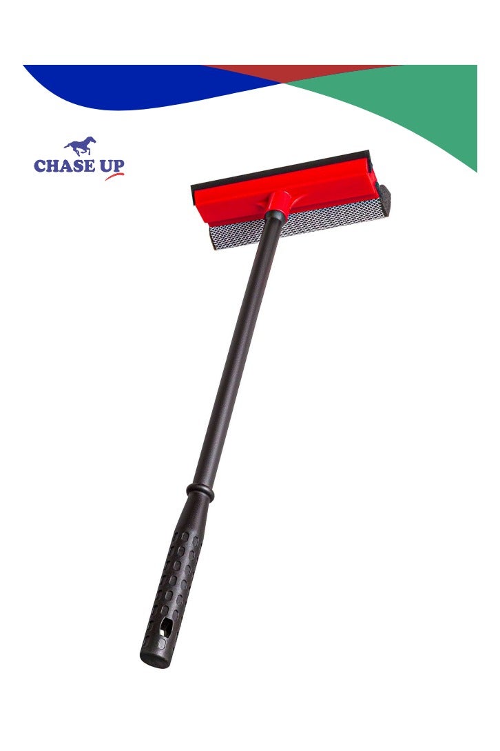 Chase Up Window Squeegee for Car Windows, 2-in-1 Window Cleaner for Car Windshield, Gas Station, Shower, and Glass | Auto Squeegee with 17.5" Handle, 8" Soft Rubber Blade & Highly Absorbent Sponge - Image 1