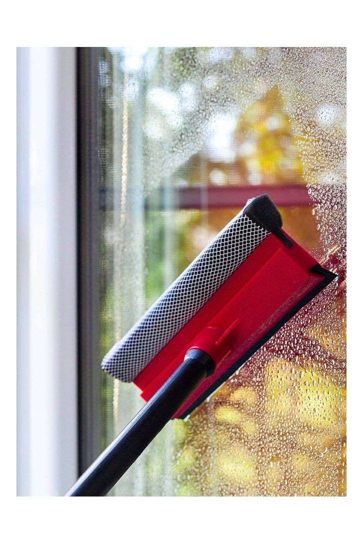 Chase Up Window Squeegee for Car Windows, 2-in-1 Window Cleaner for Car Windshield, Gas Station, Shower, and Glass | Auto Squeegee with 17.5" Handle, 8" Soft Rubber Blade & Highly Absorbent Sponge - Image 2