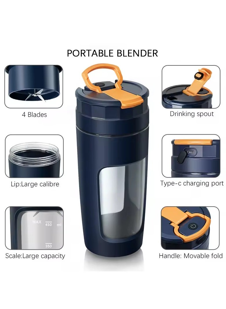 Prime by javaudan - Electric Mini Portable Blender Fruit Blender Juicer Multi-function Powerful Electric Shaker Shaker Machine Blender Smoothie Blender USB Rechargeable - Image 1
