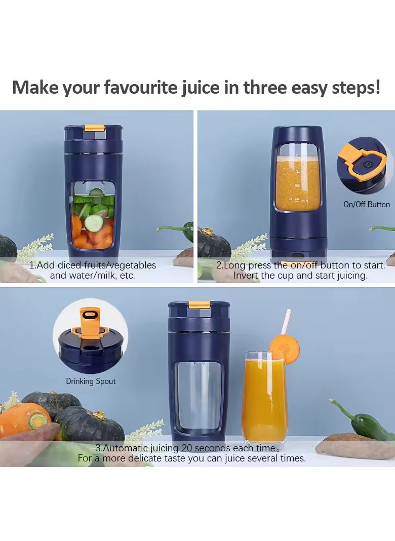 Prime by javaudan - Electric Mini Portable Blender Fruit Blender Juicer Multi-function Powerful Electric Shaker Shaker Machine Blender Smoothie Blender USB Rechargeable - Image 1