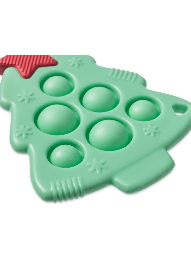 Itzy Ritzy Sensory Popper Toy - Itzy Pop Toy Features Raised Textures to Soothe Sore Gums; Relieves Stress and Improves Fine Motor Skills; Can Attach to a Bag or Pacifier Strap; Christmas Tree - Image 4