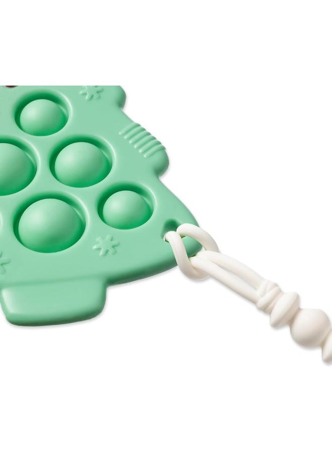 Itzy Ritzy Sensory Popper Toy - Itzy Pop Toy Features Raised Textures to Soothe Sore Gums; Relieves Stress and Improves Fine Motor Skills; Can Attach to a Bag or Pacifier Strap; Christmas Tree - Image 5