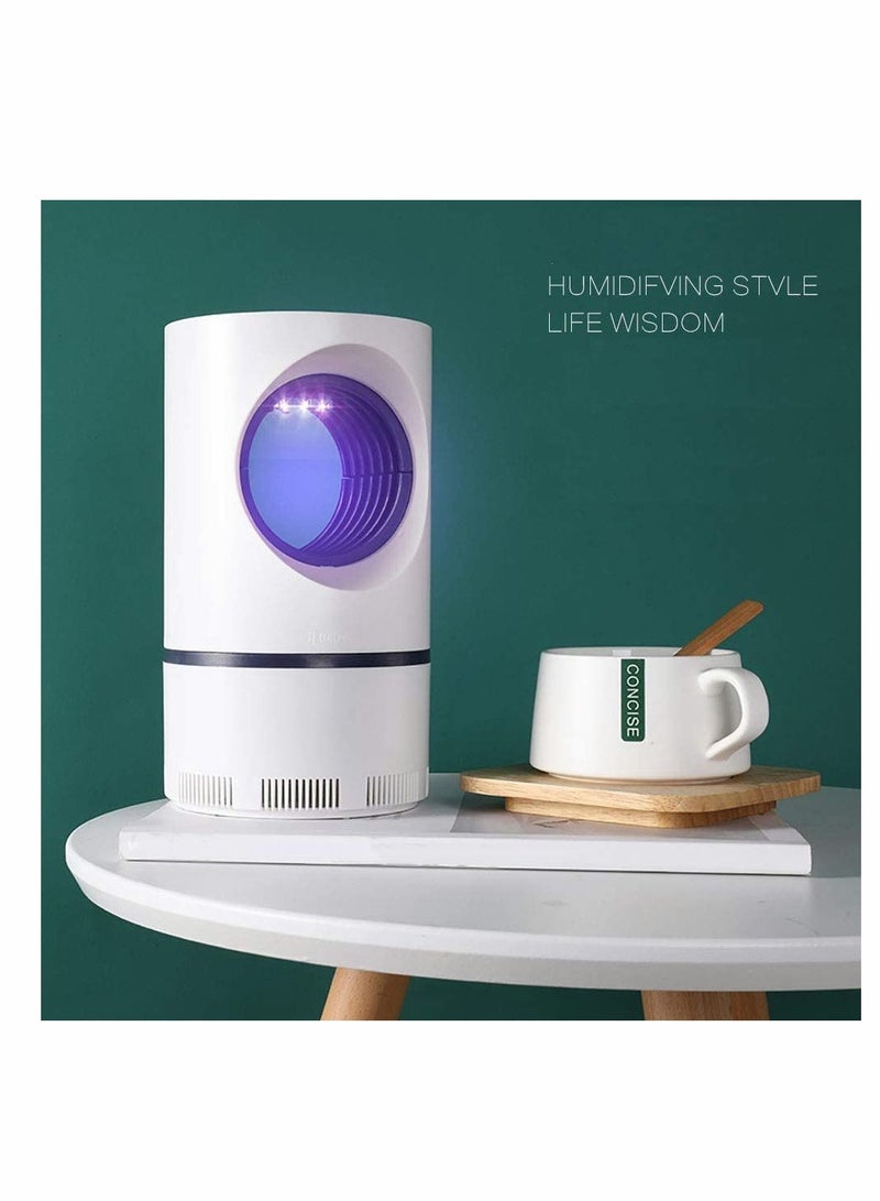 Excefore مصيدة كهربائية للبعوض والذباب والحشرات مع مصباح ضوء قوي للاستخدام المنزلي والداخلي والخارجي باللون الأبيض - Image 3