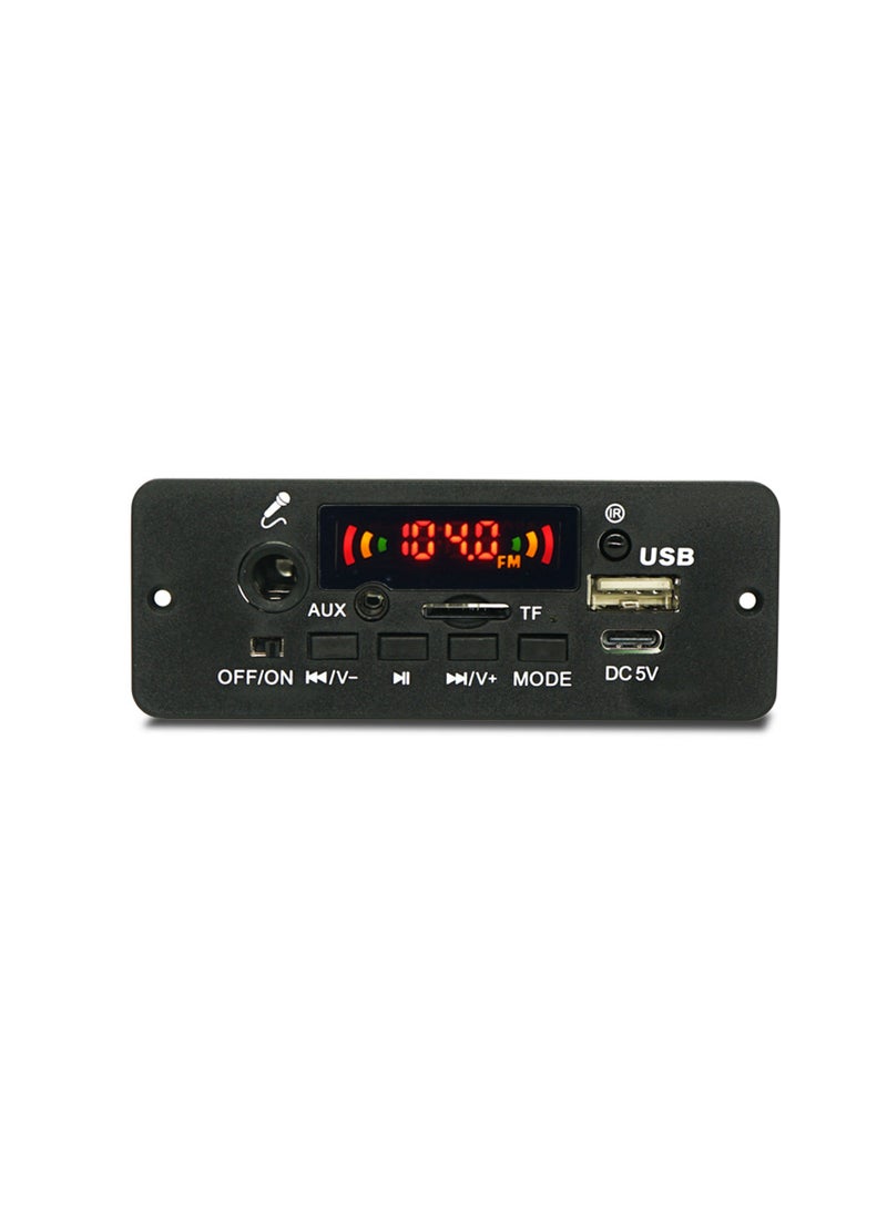 Generic 2x5W Power Amplifier Board with Bluetooth and MP3 Decoder Black 