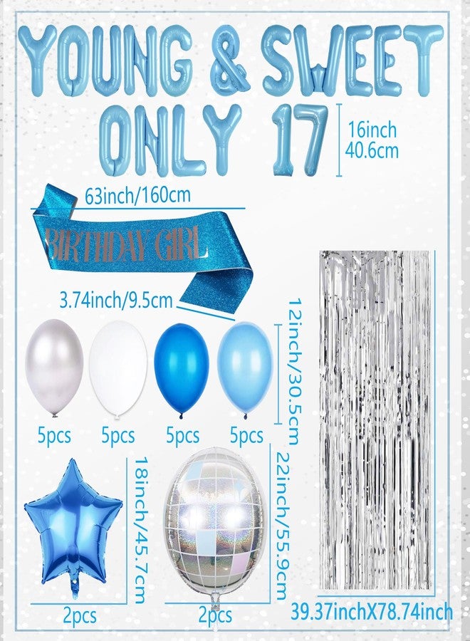 Roaring Good Time Mamma Mia Party Decorations Silver Blue Young and Sweet Only 17 Birthday Decoration Banner Dancing Queen 17 Decoration Disco Bachelorette Party Decorations Mamma Mia Bachelorette - Image 2