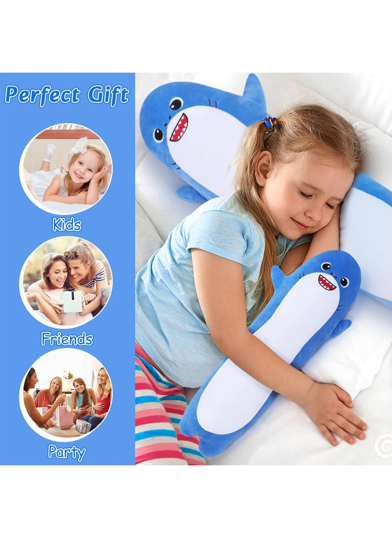 Sprinqdawin Sprinqdawin Large Shark Stuffed Animal 20  Long Shark Plush Cute Plushies Animal Body Pillow Kawaii Big Plush Toys Animal Gifts Animal Sleeping Hugging Pillow Cushion for Kids Adults Birthday  - Image 5