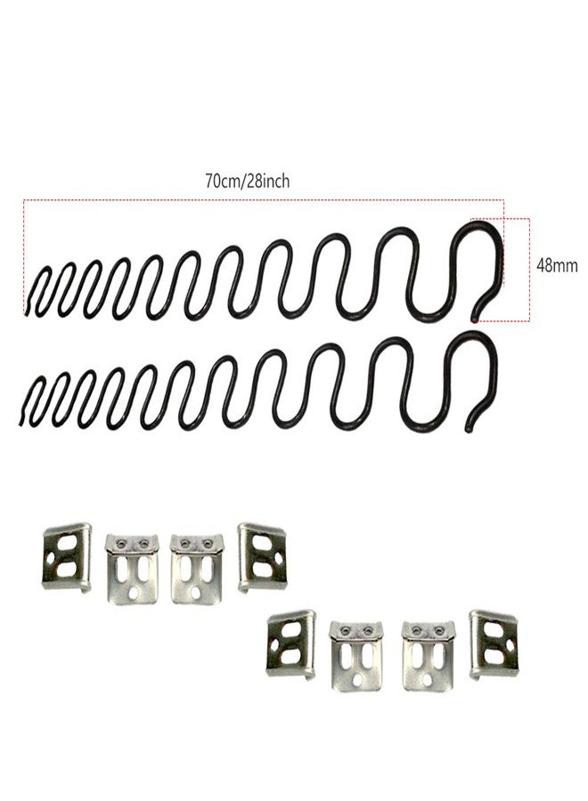 Carkio Sofa replacement Springs,2 PCS 28" Spring with 8 PCS S Clips,4.0 Wire Diameter Sofa Spring Repair Kit Compatible with Seating In Furniture Interior Decoration, Automotive, or Other Applications - Image 2