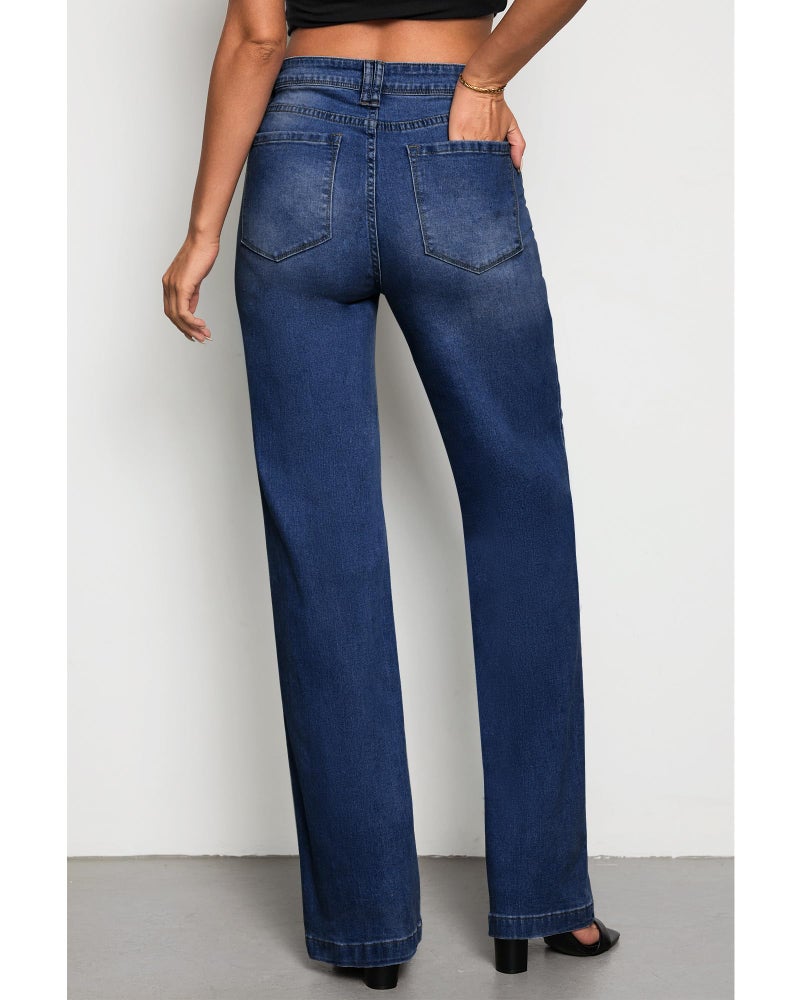 GRAPENT 90s Women's Summer Jeans Light Wash Indigo SkyBlue Size L 12 14 - Image 2