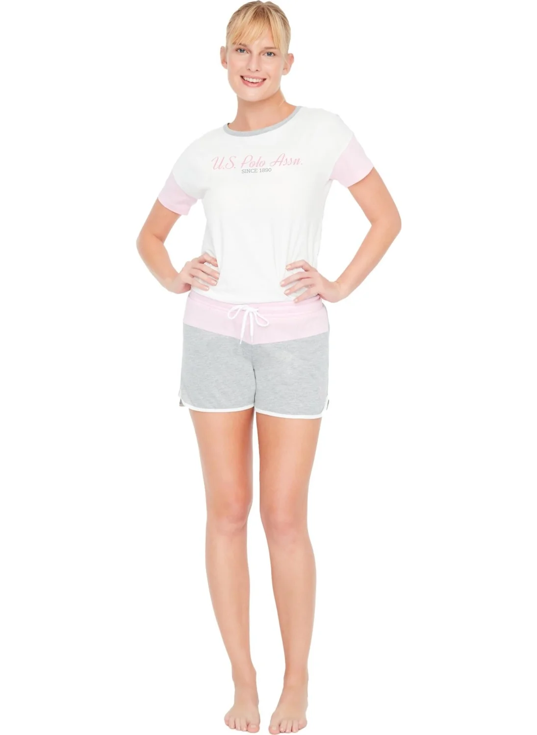 U.S. Polo Assn. Women's T-Shirt Shorts Set 16865