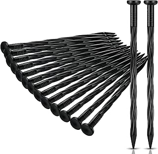 Jetec Jetec 150 Pieces 8 Inch Spiral Nylon Landscape Stake No Dig Landscape Edging Anchoring Spike Garden Border and Edging  - Image 1