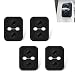 Zosgrew 4 PCS Car Door Strike Protector Upgraded Silicone Car Door Latch Covers Selfadhesive Shockabsorbing Door Protection Cover Universal for Most Cars Black - Image 2