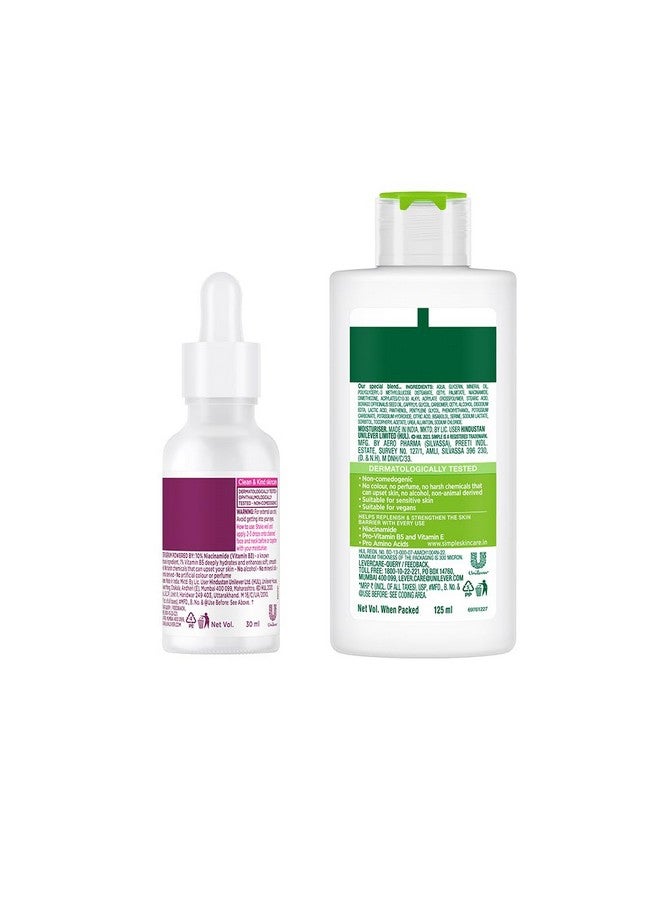 simple Kind To Skin Hydrating Light Moisturiser 125 Ml & Booster Serum 10% Niacinamide Provides Even Skin Tone & Hydration Light Weight Biodegradable 30 Ml - Image 2