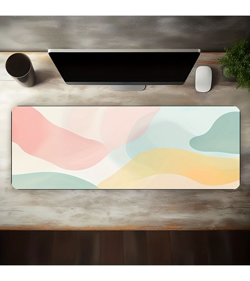 Large Gaming Mouse Pad Pink and Blue Gradual Color Change Oversized 30x60cm Non Slip Rubber Base Washable Surface Desk Pad for Computer Office Gaming - Image 2