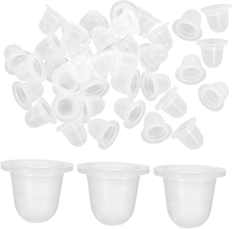 FRCOLOR 200pcs Silicone Ink Cups Large U Shaped Pigment Holders Clear Tattoo Ink Kit for Professional Artists and Amateurs Reusable and Disposable - Image 1