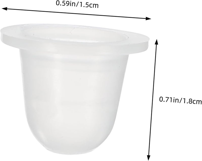 FRCOLOR 200pcs Silicone Ink Cups Large U Shaped Pigment Holders Clear Tattoo Ink Kit for Professional Artists and Amateurs Reusable and Disposable - Image 2