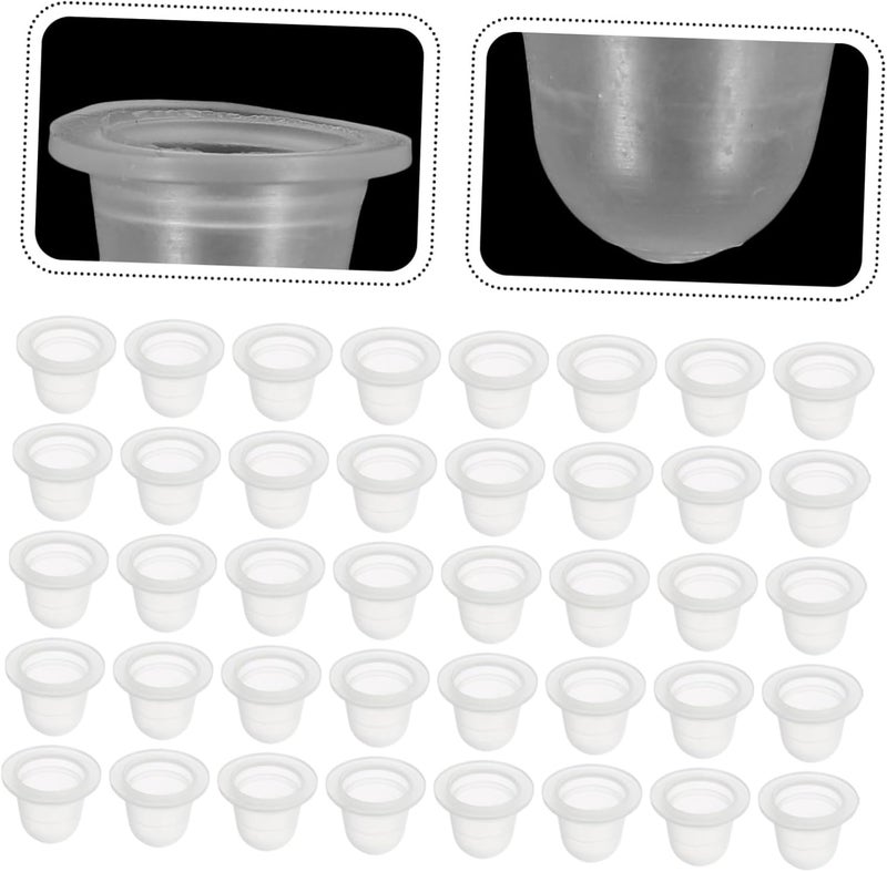 FRCOLOR 200pcs Silicone Ink Cups Large U Shaped Pigment Holders Clear Tattoo Ink Kit for Professional Artists and Amateurs Reusable and Disposable - Image 4