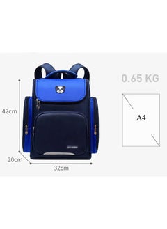 Generic Trolley Bags Elementary School Students Schoolbag Boys And Girls 1-6 Grade 6 Wheels Climbing Large Capacity Dragging Bag Blue  - Image 2