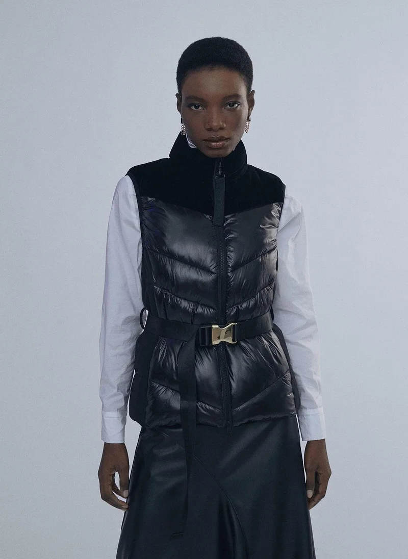 Lola Casademunt Velvet contrast waistcoat