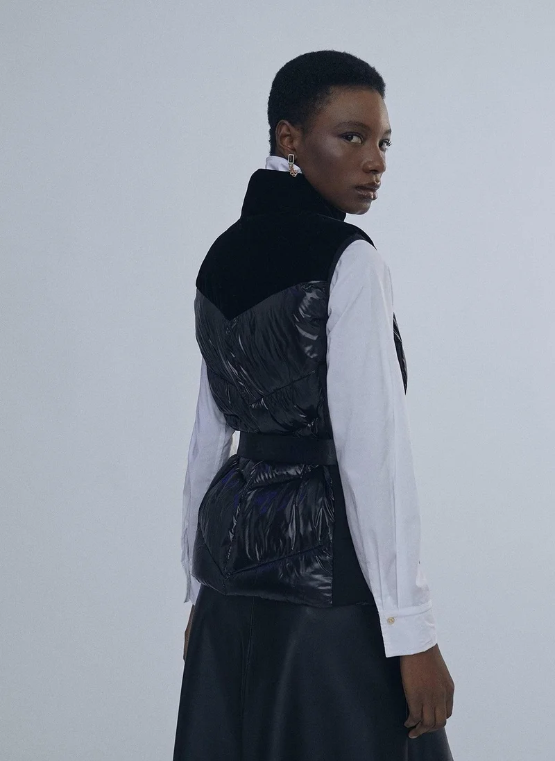 Lola Casademunt Velvet contrast waistcoat