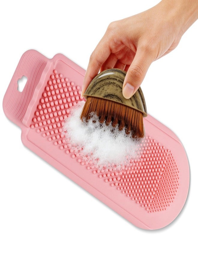 Pinseln Silicone Cleaning Mat for Lymphatic Brush, Foldable Silicone Pad with Multi-Texture, Makeup Brush Cleaner Mats, Cosmetic Cleaning Pads Deep Cleans & Protects Brushes, Portable for Travel Home Use - Image 1