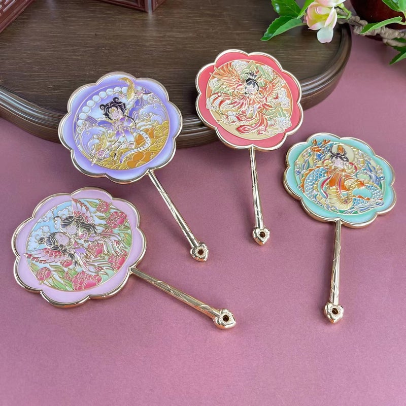 Factory Girl'S Antique Mirror Handheld Tourist Attraction Portable Compact Chinese Style Creative Metal Souvenir - Image 4