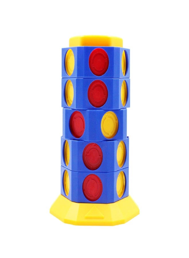 Skoodle Quest Bridge 4 Twist & Turn Tower Board Game Strike 4 Stacking Game for Kids & Adults Drop Connect & Match Puzzle 2 Player Toys for Kids Fun Family Game Age 6+ - Image 1