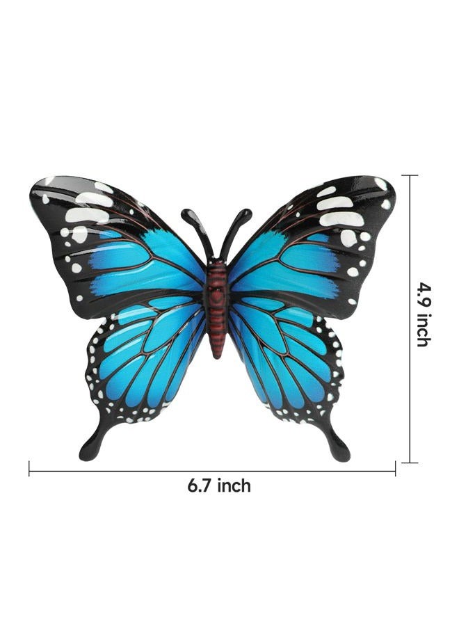 LSFFM Butterfly Wall Outdoor Decor, 4 Pack 6.5in Butterflies Wall Sculpture Hanging Decorations for Outdoor Fences Patio Yard Fence Garden Decorations - Image 2