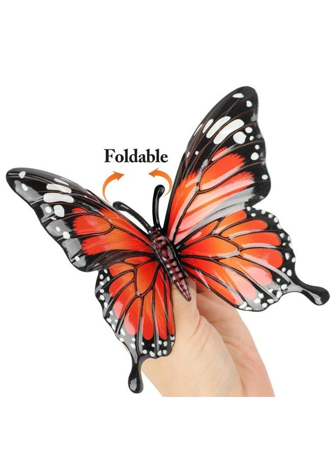 LSFFM Butterfly Wall Outdoor Decor, 4 Pack 6.5in Butterflies Wall Sculpture Hanging Decorations for Outdoor Fences Patio Yard Fence Garden Decorations - Image 4