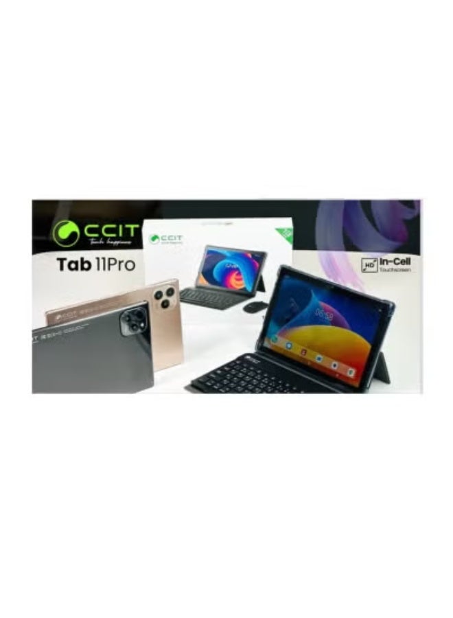 CCIT Tab 11 Pro 10.1" Android Tablet – Ultra-HD In-Cell Touchscreen Display, Massive 16GB RAM + 1TB ROM Storage, Powerful Octa-Core Processor, Long-Lasting 10000mAh Battery, Includes Wireless Keyboard, Mouse & Stylus for Enhanced Productivity – Black - Image 1