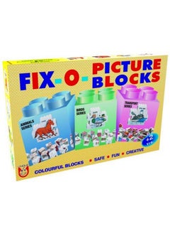 Nabhya Educational Interlocking Blocks Game with Letter Blocks,Number Block and Block Picture Puzzle.