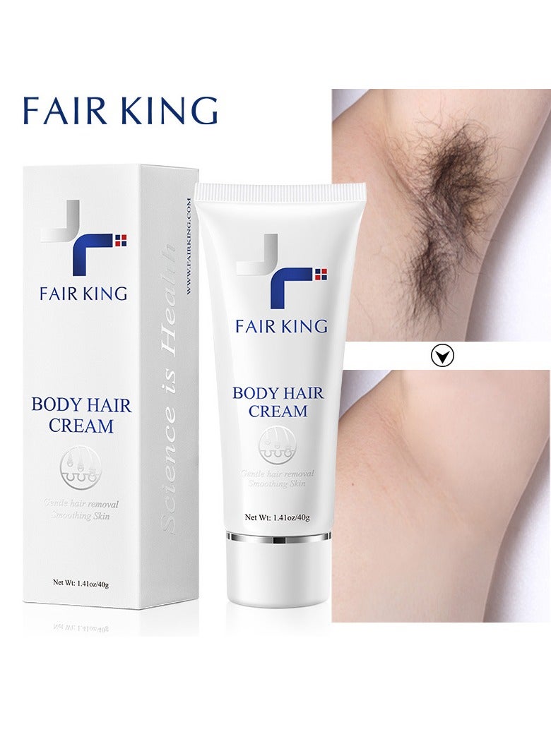 Fair King Hair removal cream for armpit hair removal, leg hair, special for sensitive skin, soothing and repairing underarms, hair removal without leaving traces per bottle 40g - Image 1