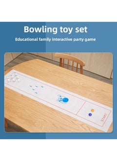 Internet Celebrity Desktop Chat Decompression Artifact Roll Curling Bowling Shuffleboard Three-in-one Toy Interactive Game Suit-Color:Roll Bowling Set (contains 6 Bowling Balls) Track Non-woven Material-Diameter:Standard