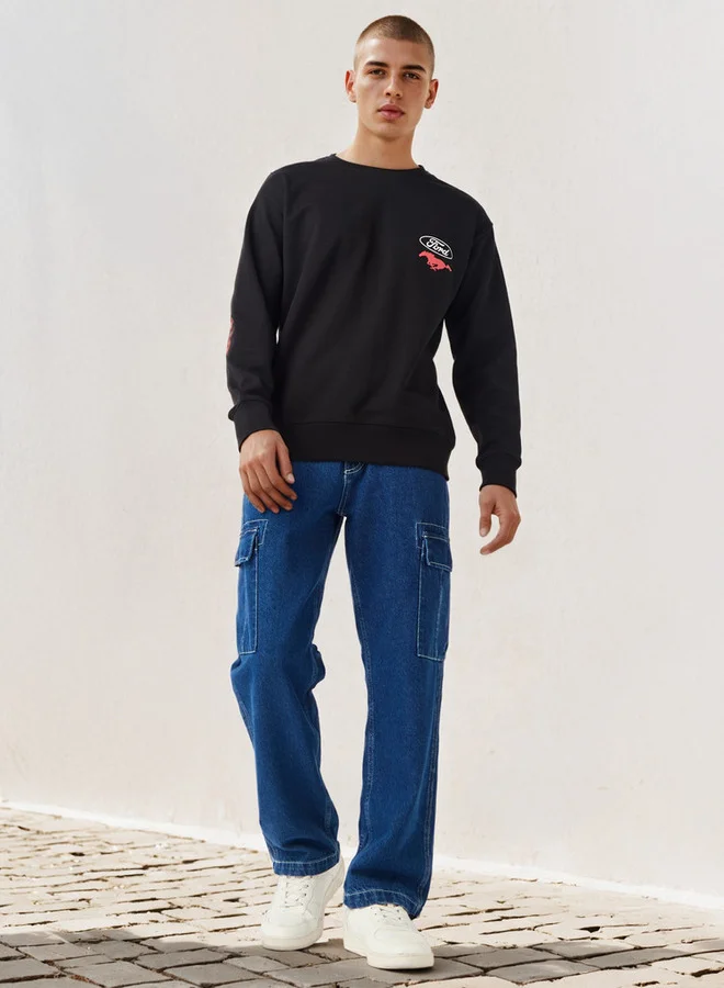 SP Characters Ford Mustang Print Sweatshirt