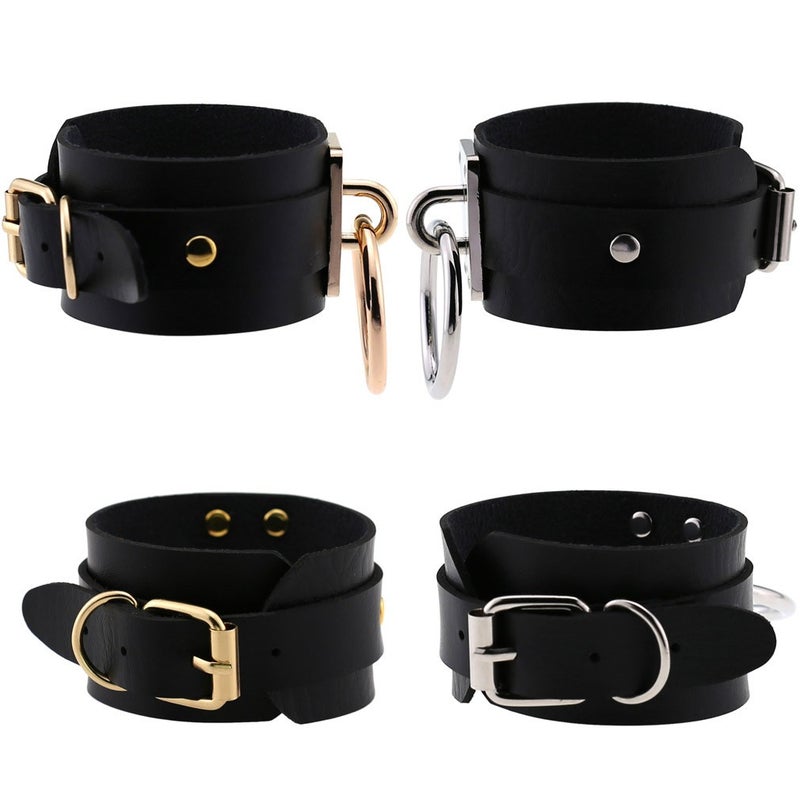 Unique punk-style circular ring bracelet/bangle, gothic street dance handmade PU metal  bracelet/wristband - Image 4