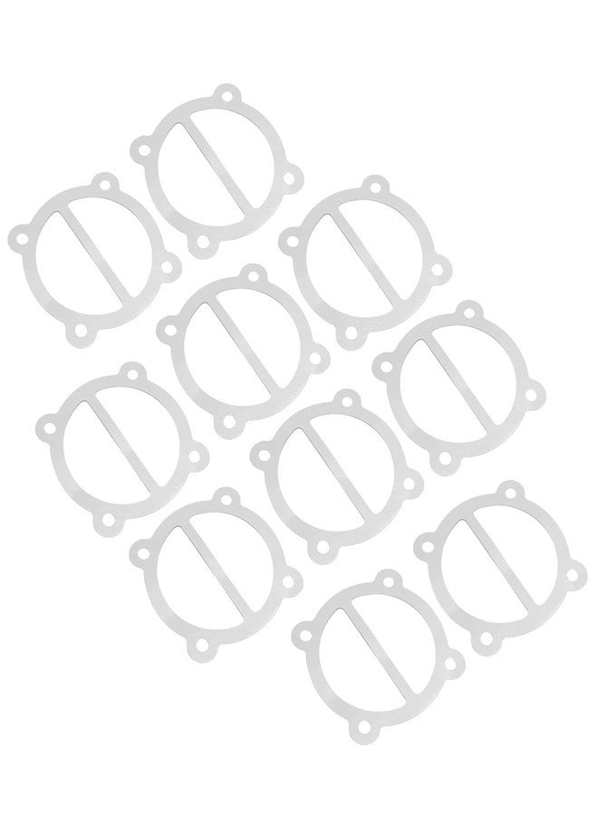 Walfront 10Pcs Air Compressor Cylinder Head Gasket Sealing Plate Replacement Aluminum Gasket Replacement for 65mm Diameter Cylinder White - Image 2