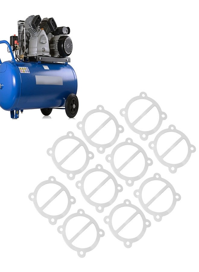 Walfront 10Pcs Air Compressor Cylinder Head Gasket Sealing Plate Replacement Aluminum Gasket Replacement for 65mm Diameter Cylinder White - Image 5