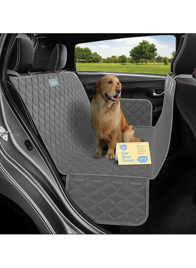 Pitpet غطاء مقعد سيارة للكلاب مقاوم للماء بنسبة 100% | واقي مقعد أرجوحة متين 600D | غطاء مقعد خلفي مقاوم للخدش ومانع للانزلاق للسيارات والشاحنات وسيارات الدفع الرباعي | مقاس عالمي