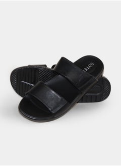 BOTELI High Quality Men Sandals Leather Slippers Breathable and Durable Outdoor Man Black Luxury Slippers  - Image 1