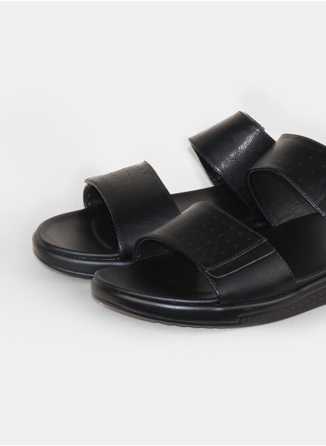 BOTELI High Quality Men Sandals Leather Slippers Breathable and Durable Outdoor Man Black Luxury Slippers  - Image 2