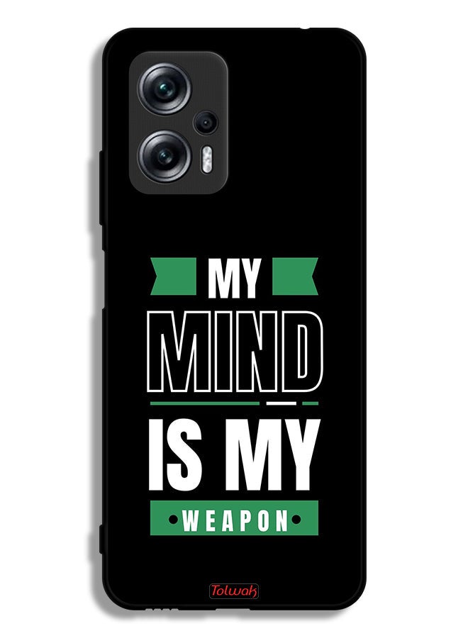 Tolwak Xiaomi Redmi Note 11T Pro 5G Protective Case Cover My Mind Is My - Image 2